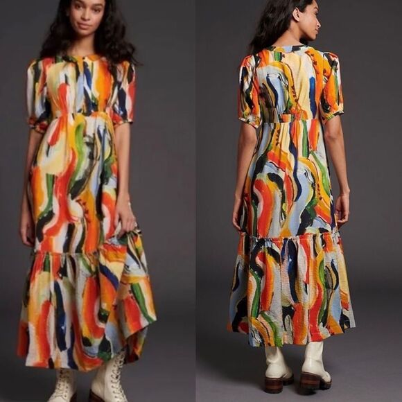 Maeve Dresses & Skirts - MAEVE ANTHROPOLOGIE SUSANNAH GRAPHIC ABSTRACT MAXI DRESS‎